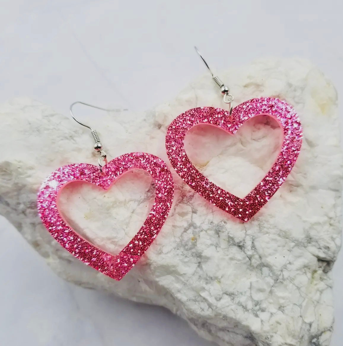 Heart Glitter Earrings